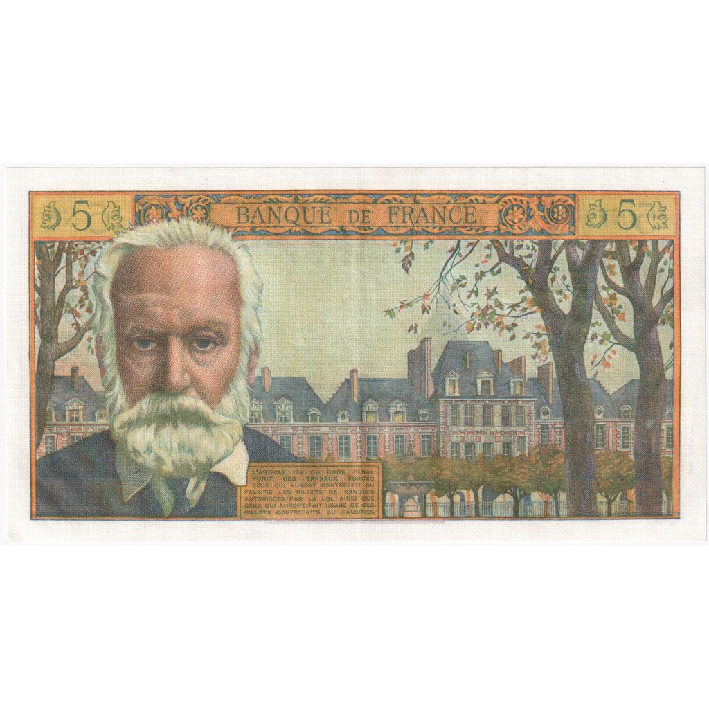 Francja, 5 Nouveaux Francs, Victor Hugo, 1963-02-07, P.96, AU(55-58)