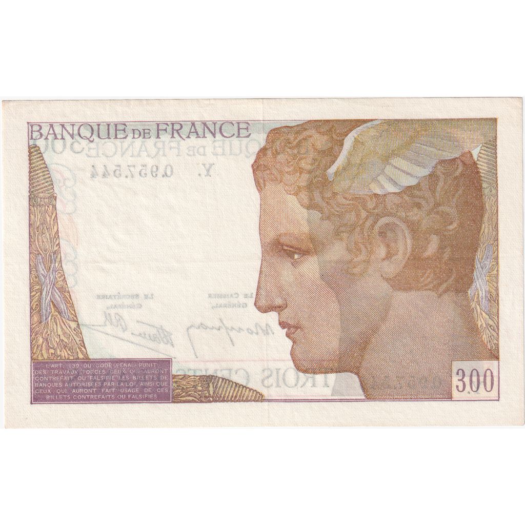 Frankrijk, 300 Francs, Cérès, Undated (1939), Y, TTB