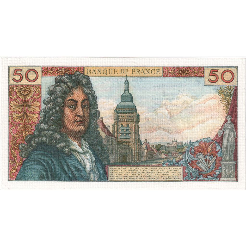France, 50 Francs, Racine, 1967-02-02, S.97, UNC(63)