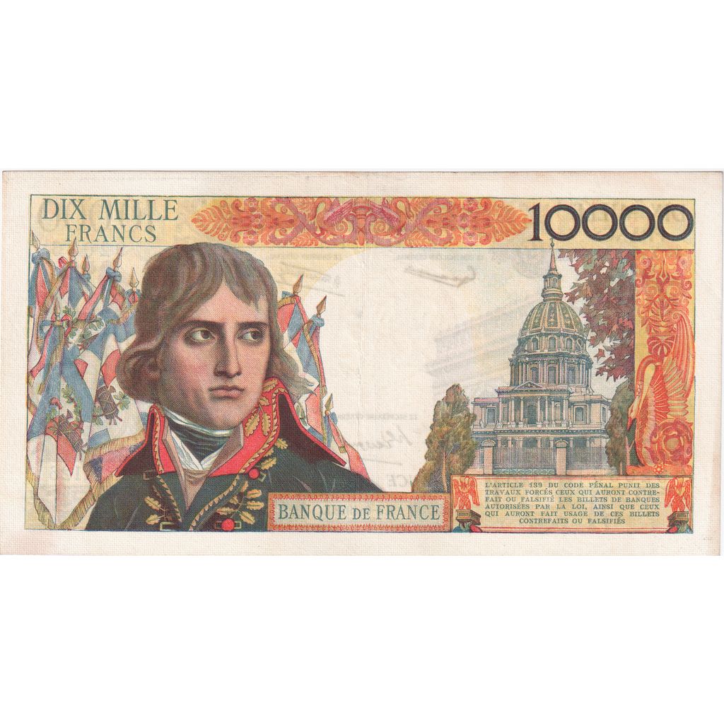França, 10000 Francs, Bonaparte, 1958-06-05, X.126, AU(55-58)