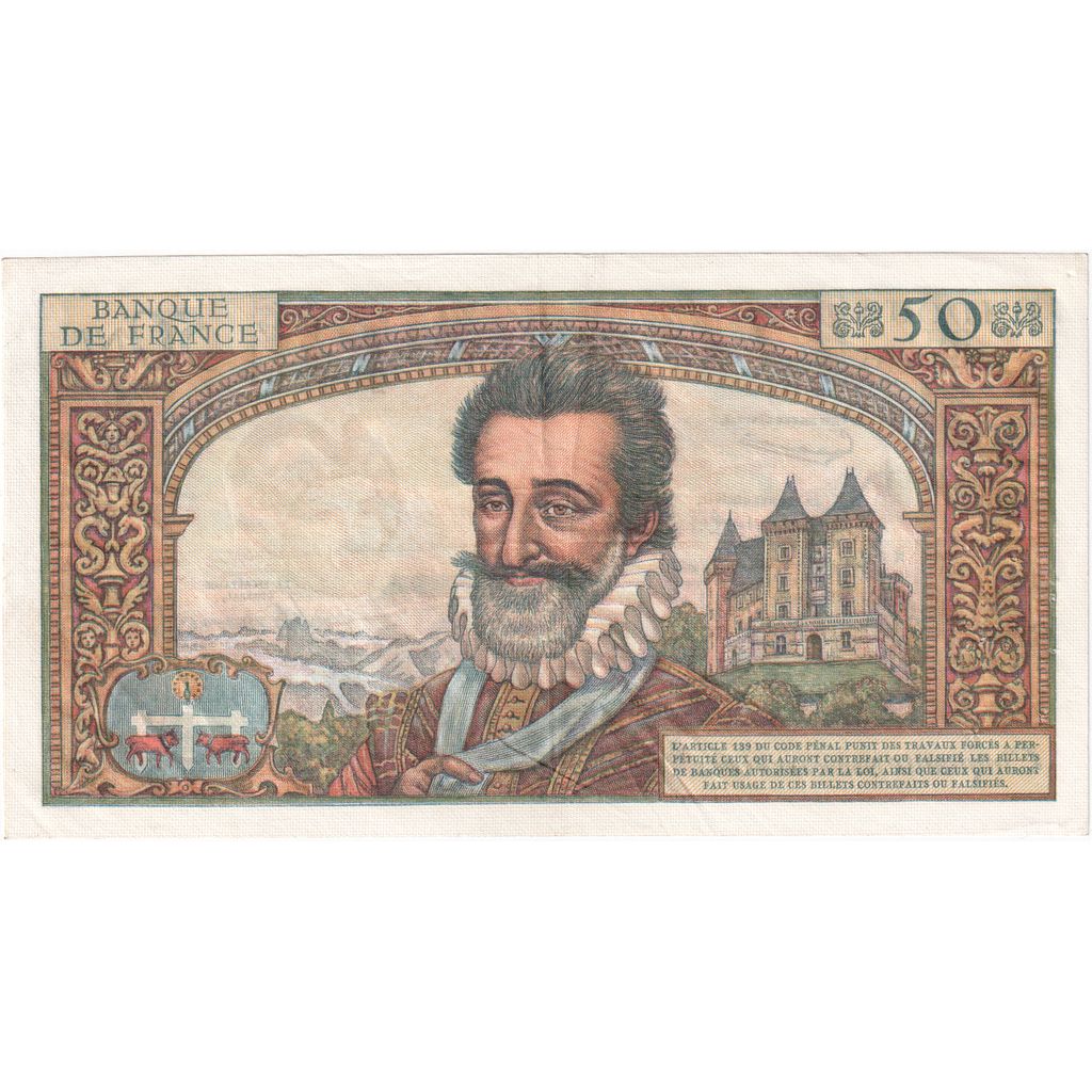 Francia, 50 Nouveaux Francs, Henri IV, 1959-03-05, Q.9, BB+