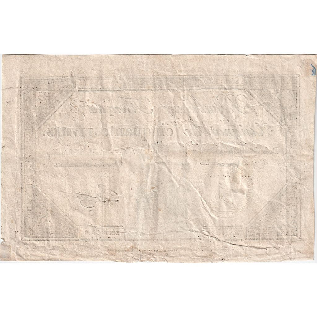 France, 50 Livres, 1792-12-14, 3360, Wide margins, EF(40-45)