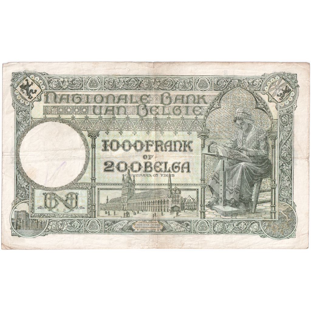 België, 1000 Francs-200 Belgas, 1938-06-15, TB+