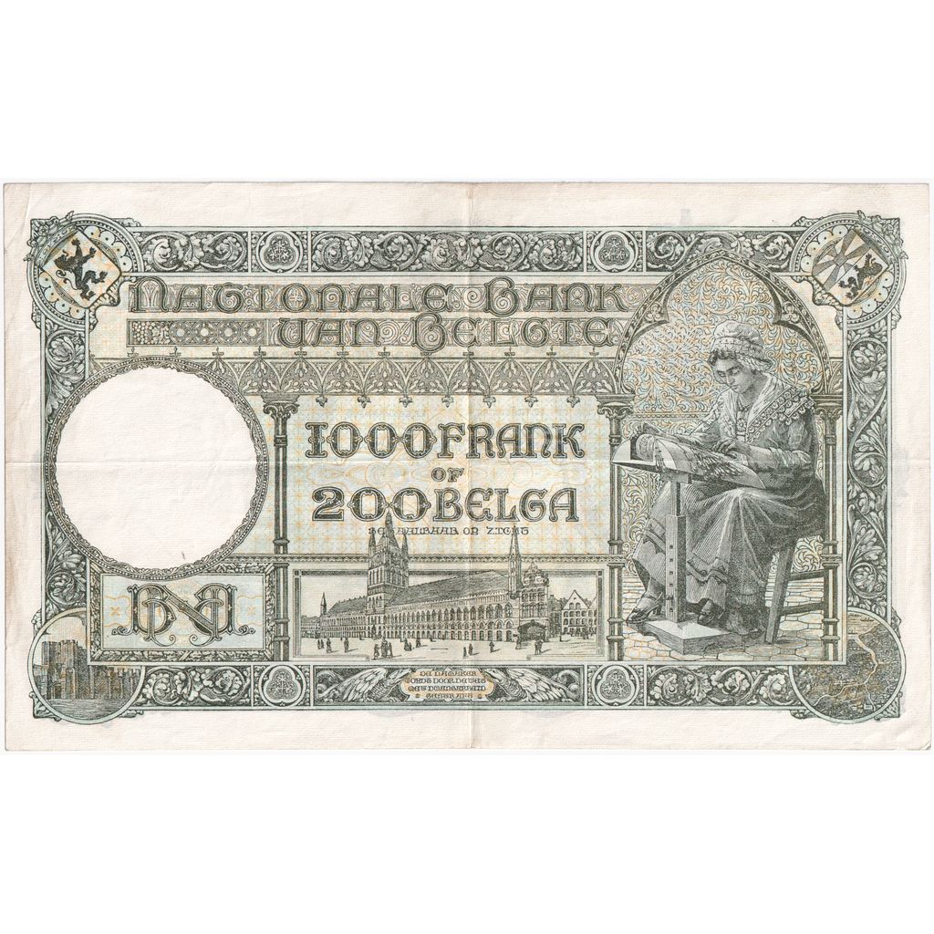 België, 1000 Francs-200 Belgas, 1938-09-13, TTB+
