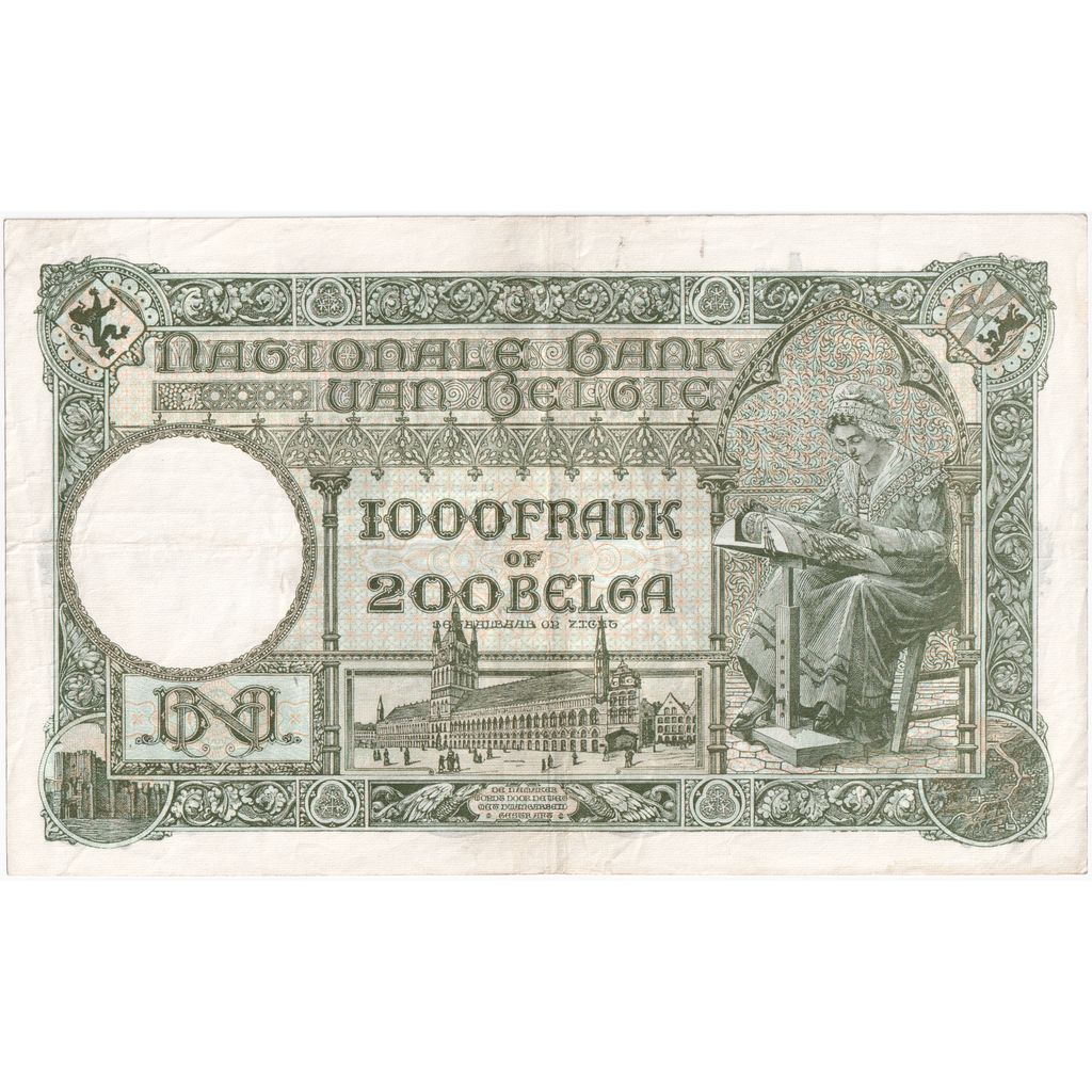 België, 1000 Francs-200 Belgas, 1938-12-02, TTB