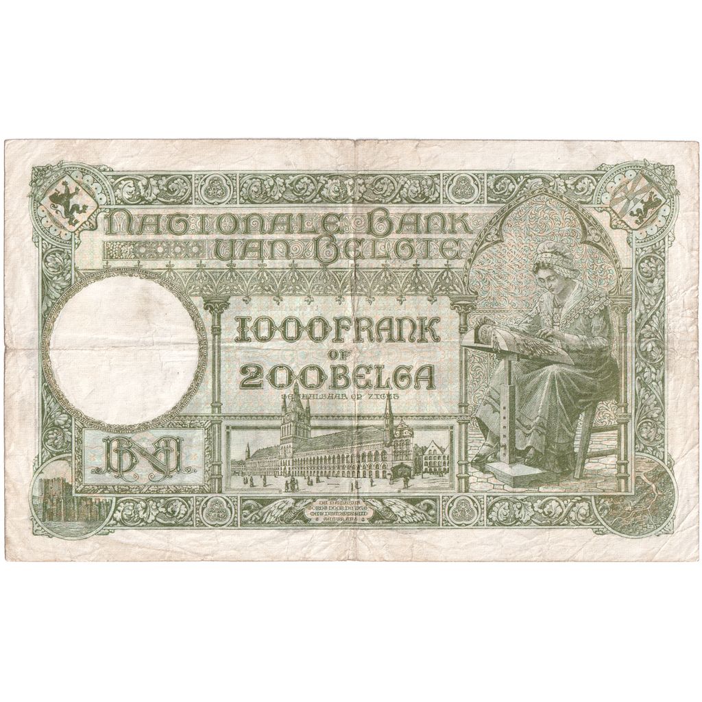 België, 1000 Francs-200 Belgas, 1939-03-24, TB