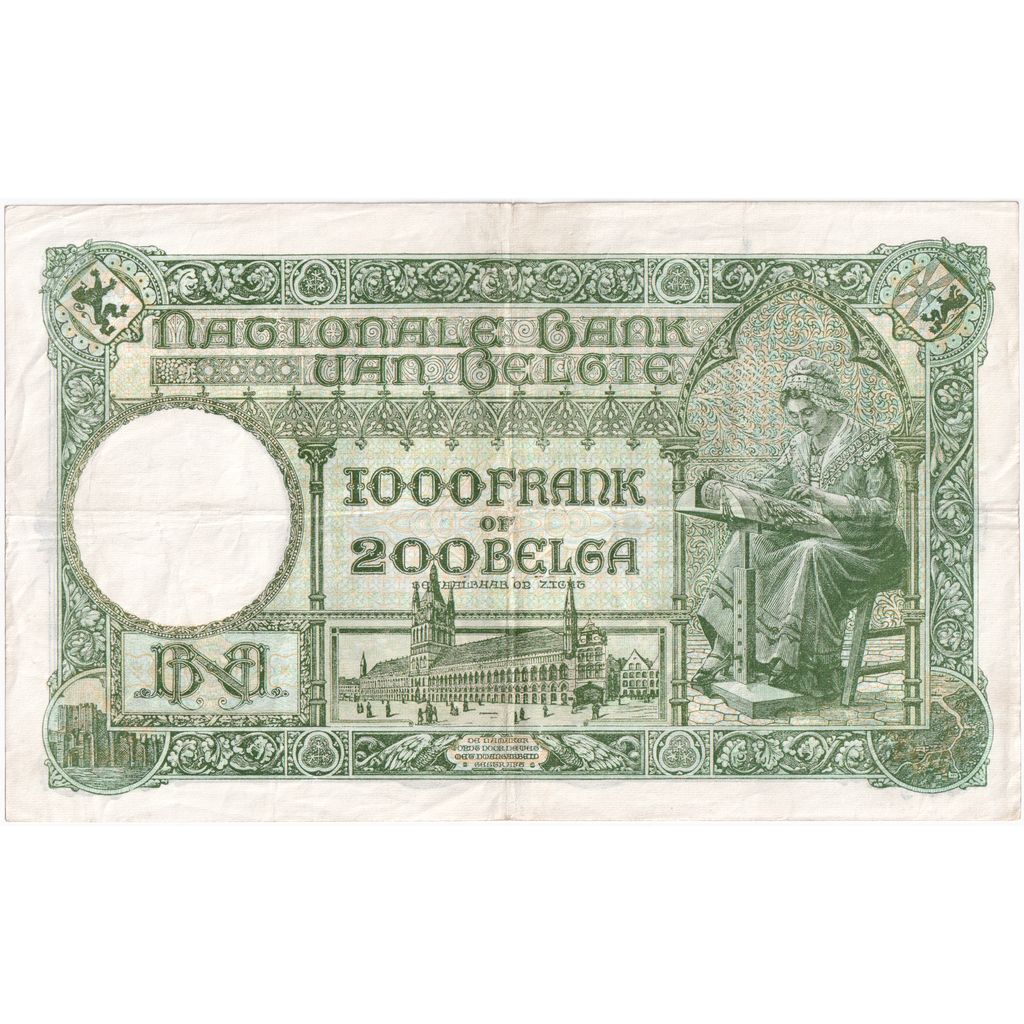 België, 1000 Francs-200 Belgas, 1939-07-10, TB+