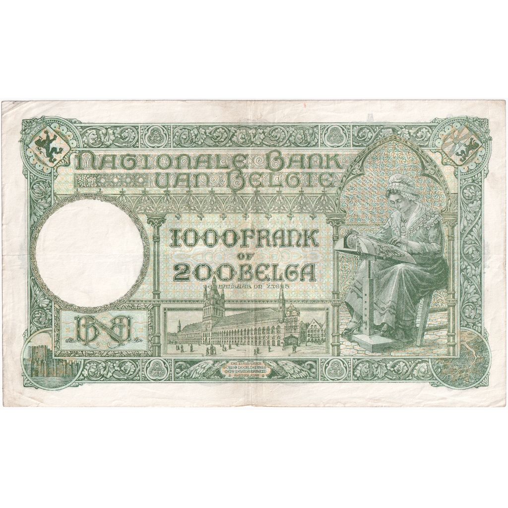 België, 1000 Francs-200 Belgas, 1942-04-22, TB