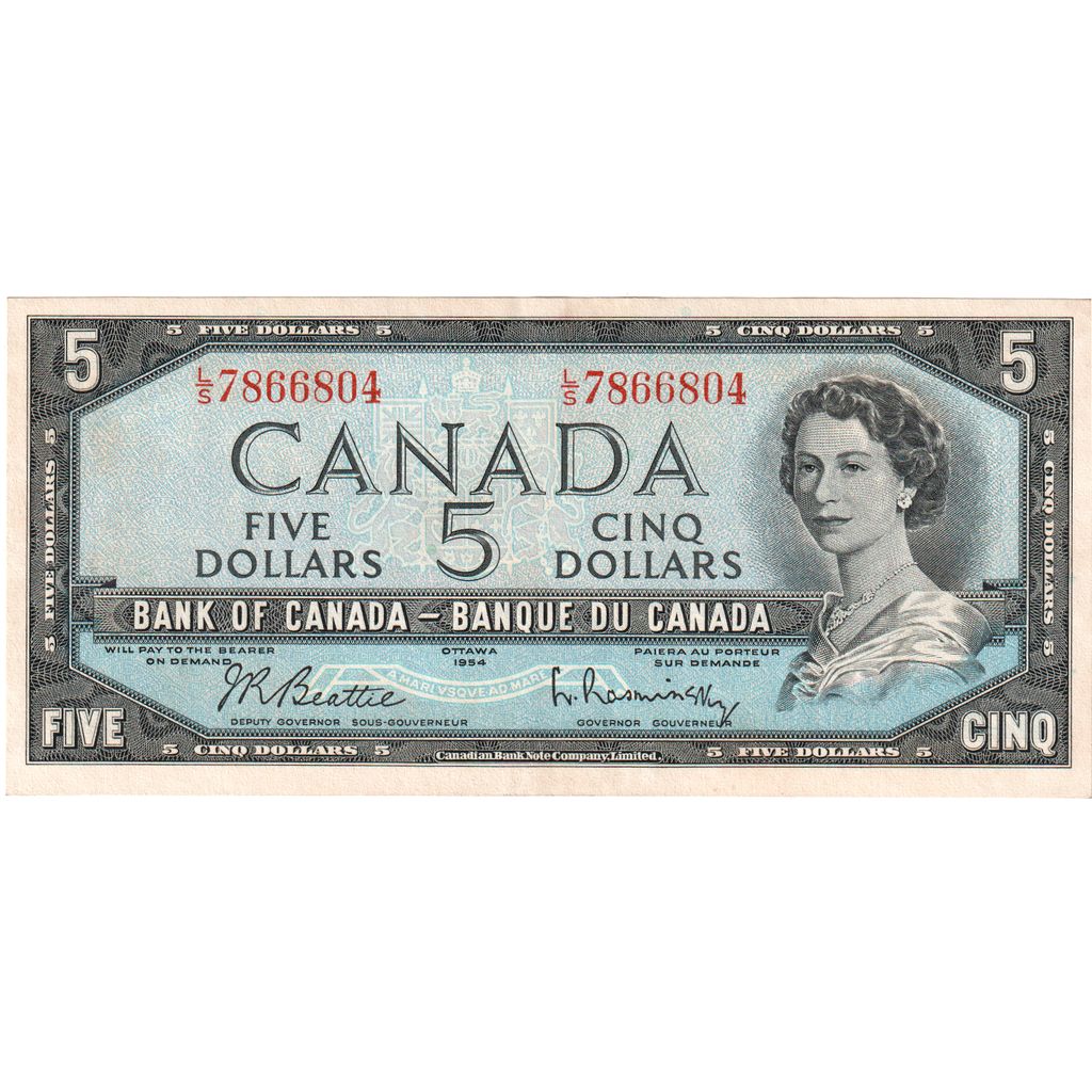 Canadá, 5 Dollars, 1954, UNC(65-70)