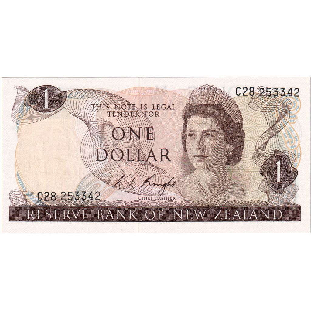 New Zealand, 1 Dollar, Undated (1975-1977), UNC(65-70)