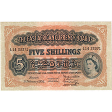 ÁFRICA ORIENTAL, 5 Shillings, 1956-02-01, AU(55-58)