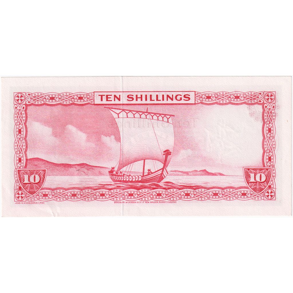 Wyspa Man, 10 Shillings, Undated (1967), UNC(65-70)