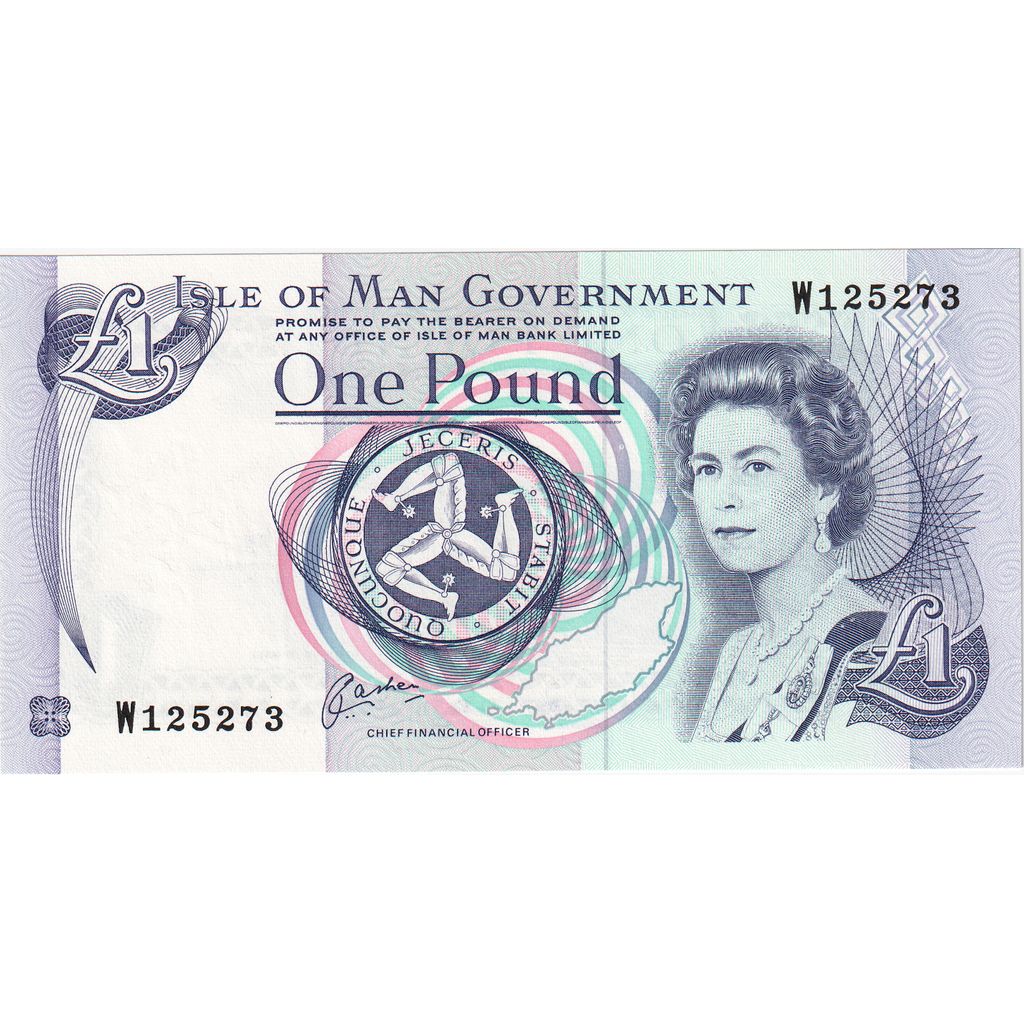 Isle of Man, 1 Pound, 1991, UNC(65-70)