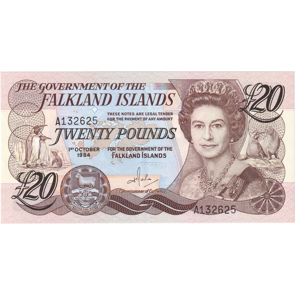 Falkland Islands, 20 Pounds, 1984-10-01, UNC(65-70)