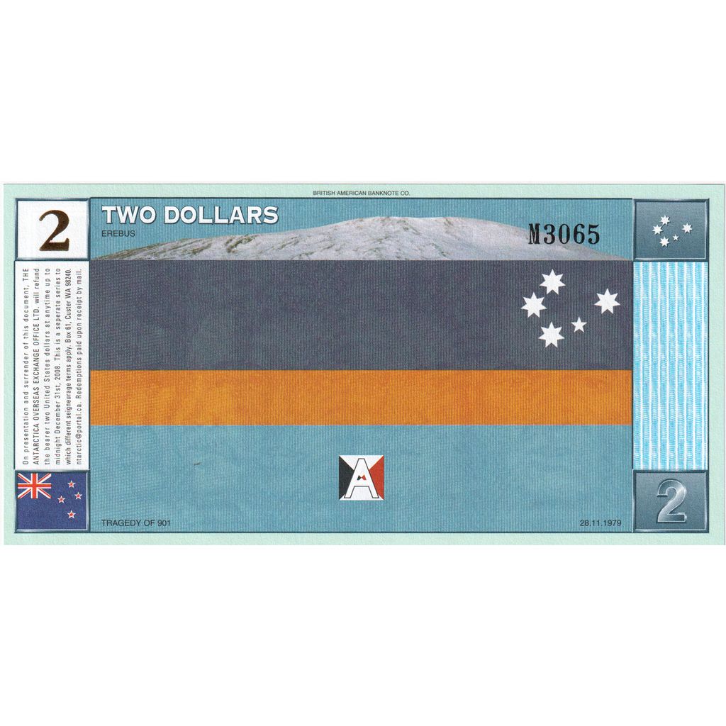 Antarctica, 2 Dollars, 1999, UNC(65-70)