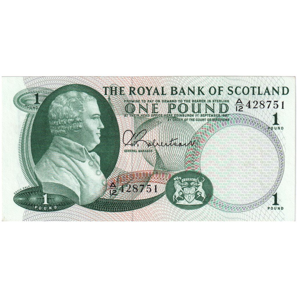 Scozia, 1 Pound, 1967-09-01, FDS