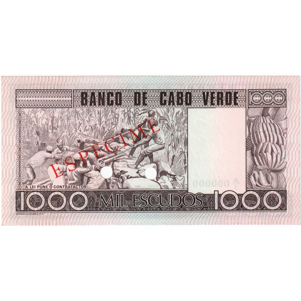 Cape Verde, 1000 Escudos, 1977-01-20, Specimen, UNC(65-70)