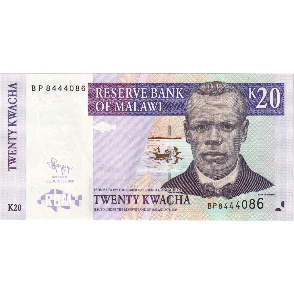 Malawi, 20 Kwacha, 2009-10-31, UNC(65-70)