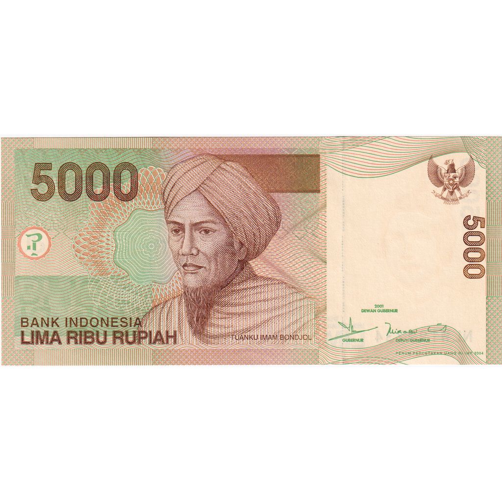 Indonesia, 5000 Rupiah, 2001, UNC(65-70)