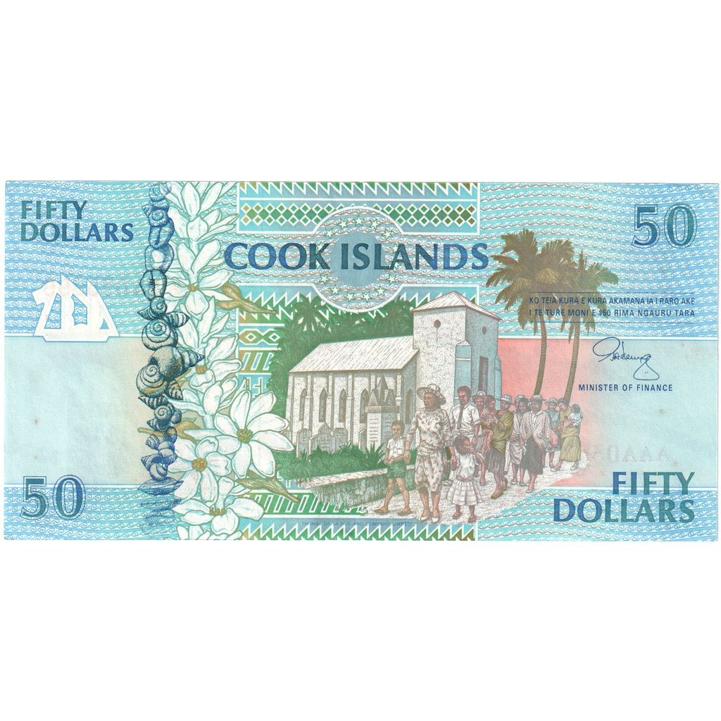 Cookeilanden, 50 Dollars, Undated (1992), NIEUW