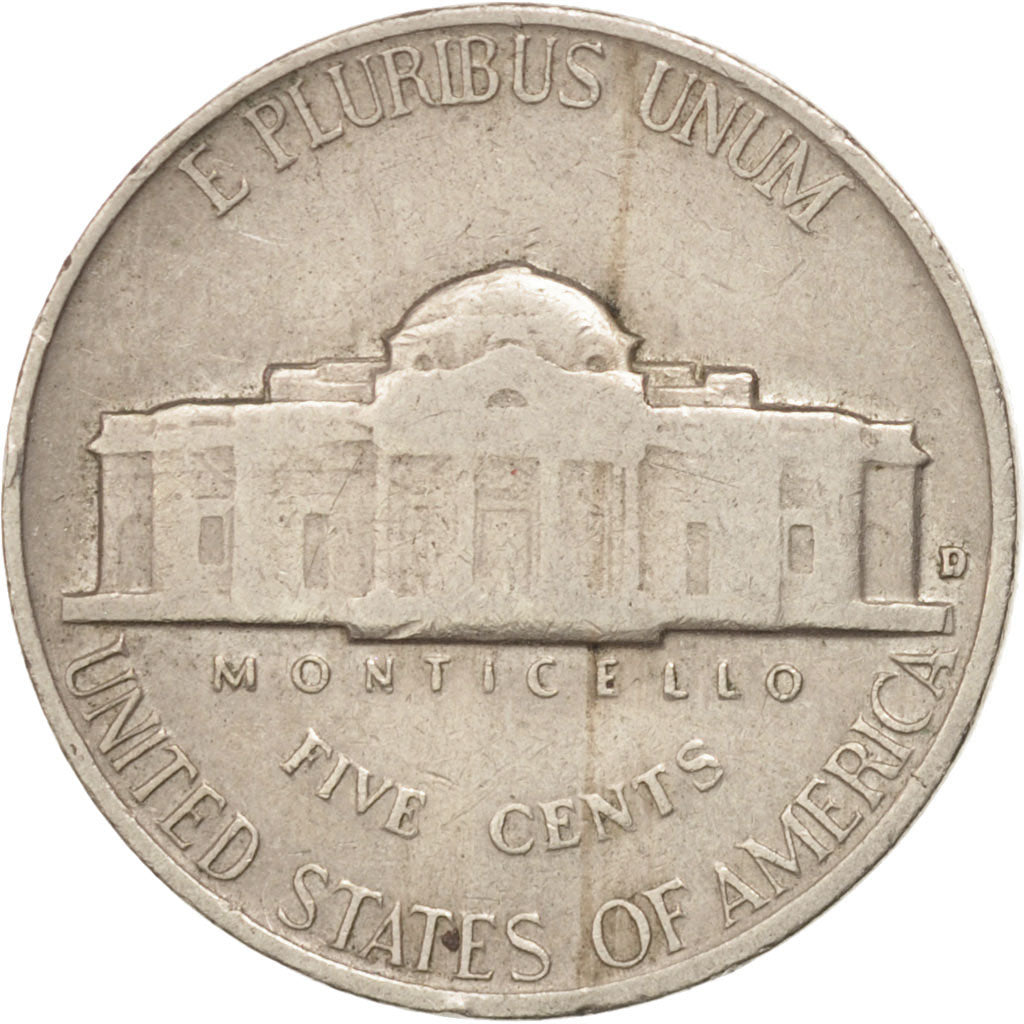 Monnaie, États-Unis, Jefferson Nickel, 5 Cents, 1961, U.S. Mint, Denver, TTB