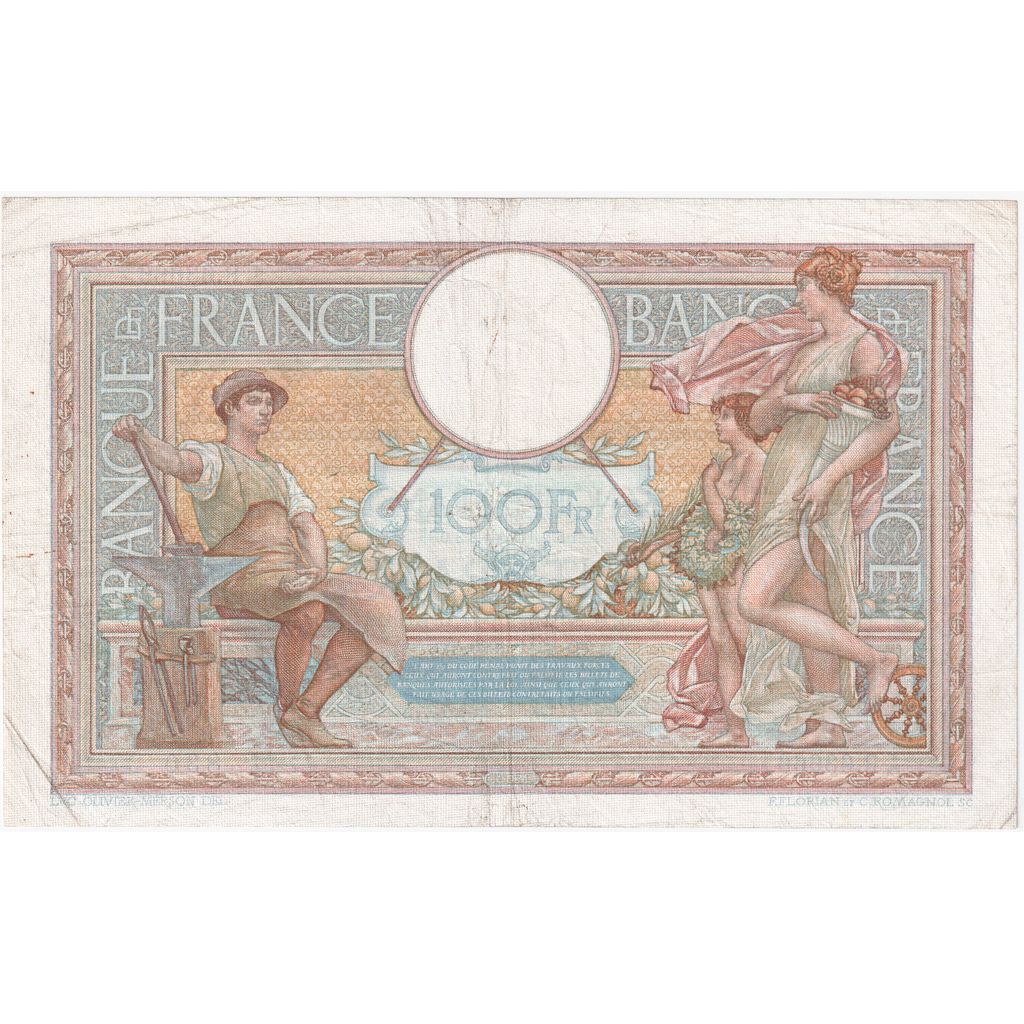 Frankreich, 100 Francs, Luc Olivier Merson, 1939-01-29, R.63666, VZ