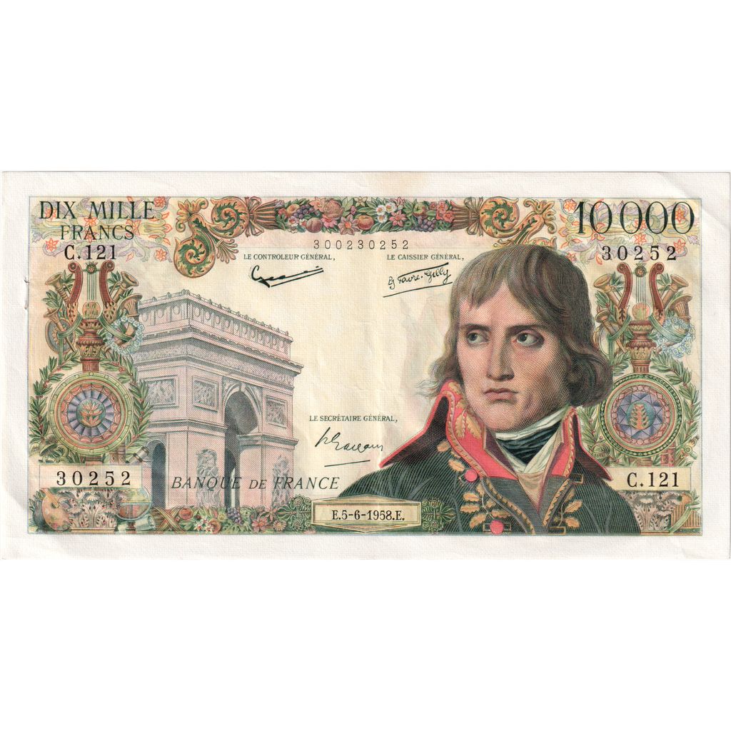 Francja, 10000 Francs, Bonaparte, 1958-06-05, C.121, EF(40-45)