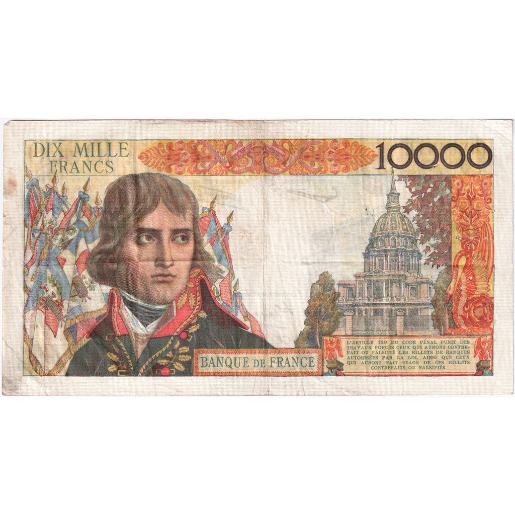 França, 10000 Francs, Bonaparte, 1957-07-04, V.82, VF(20-25)