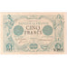Francia, 5 Francs, Noir, 1873-07-10, M.2819, MBC+