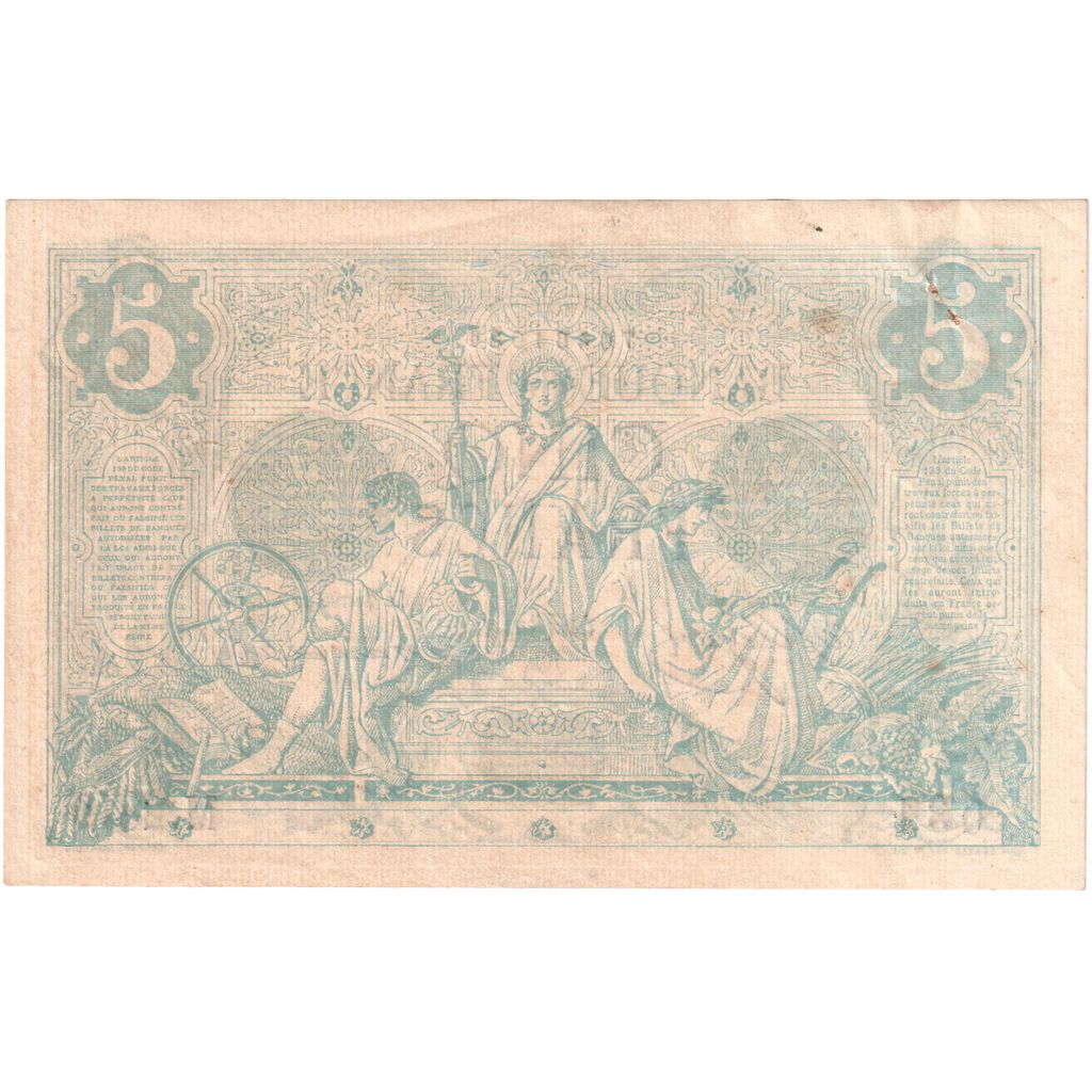 Francia, 5 Francs, Noir, 1873-07-10, M.2819, MBC+