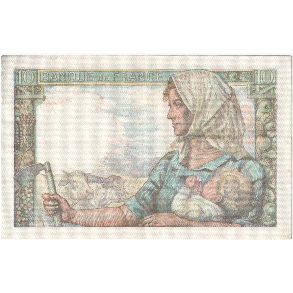 France, 10 Francs, Mineur, 1944-06-22, T.95, AU(50-53)