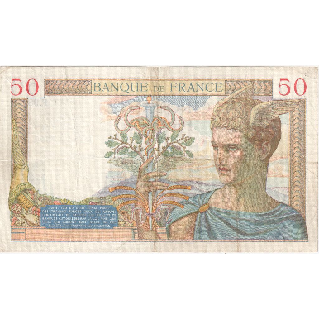 Francja, 50 Francs, Cérès, 1934-12-27, F.98, AU(50-53)