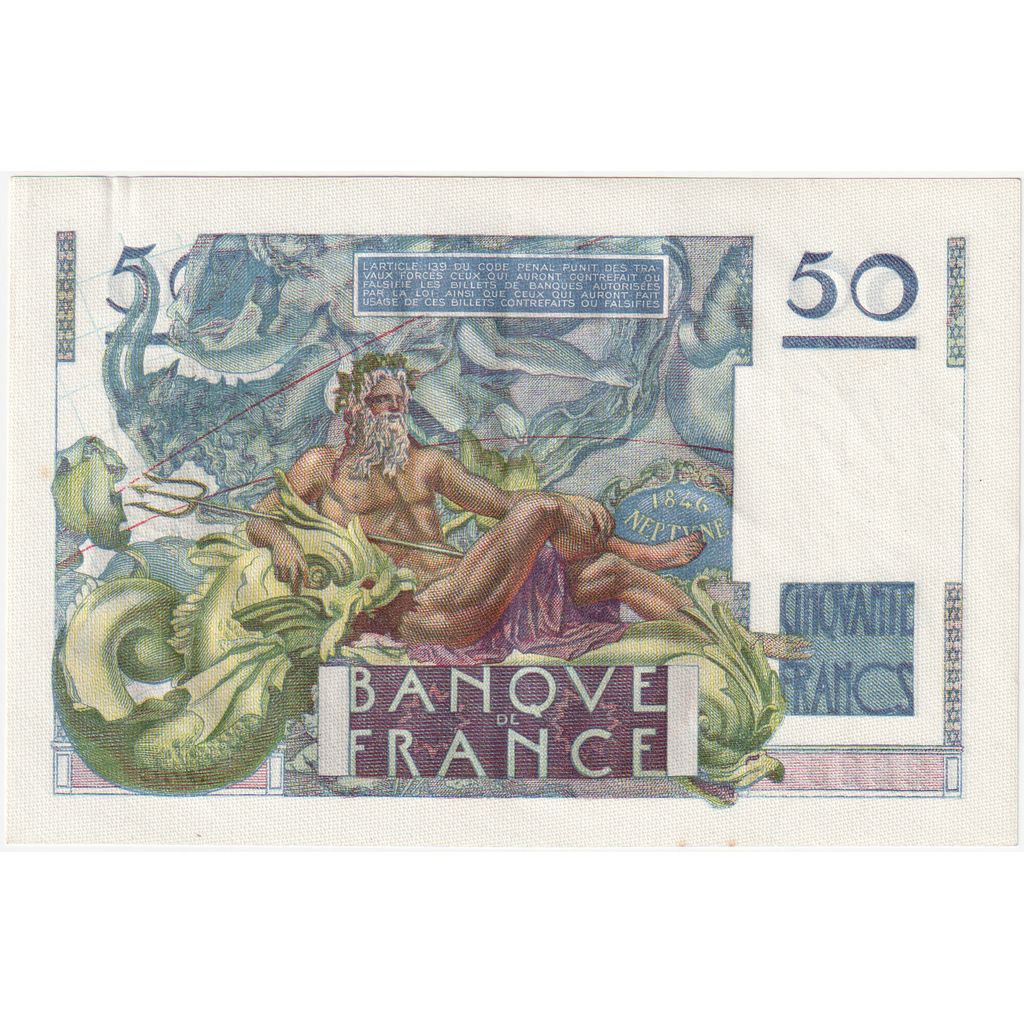 França, 50 Francs, Le Verrier, 1946-05-02, Z.8, UNC(60-62)