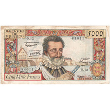 France, 5000 Francs, Henri IV, 1957-06-06, O.12, TB