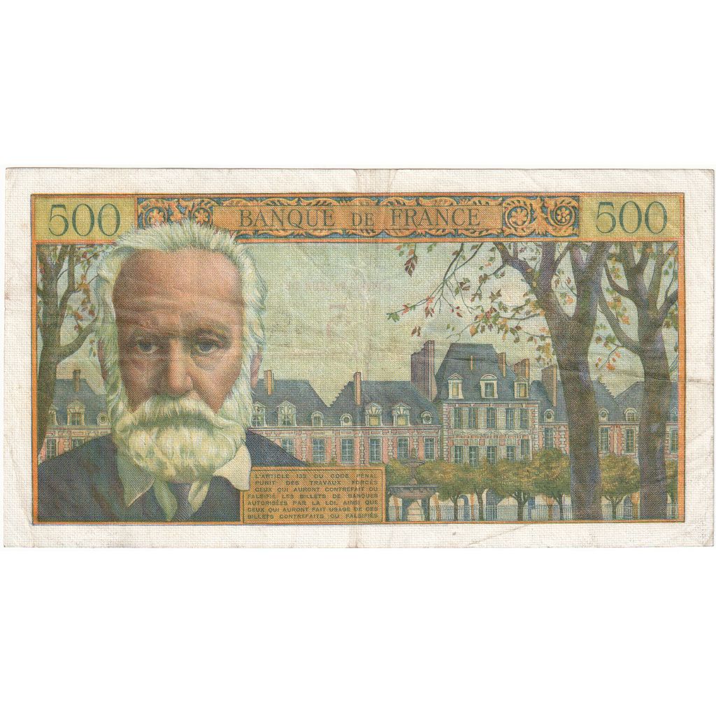 Francia, 5 Nouveaux Francs on 500 Francs, Victor Hugo, 1959-02-12, Y.121, BB