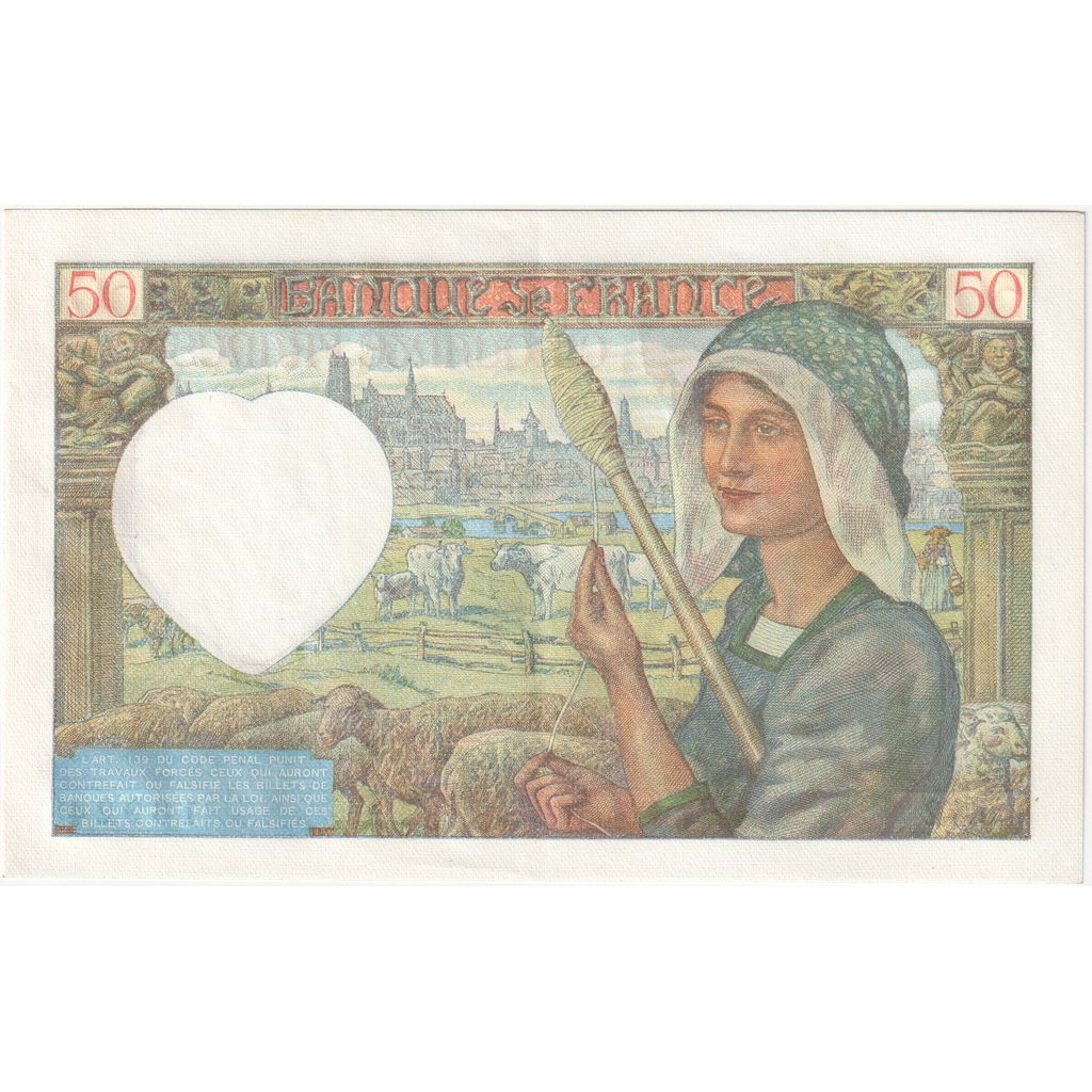 Francia, 50 Francs, Jacques Coeur, 1941-04-24, O.72, SC