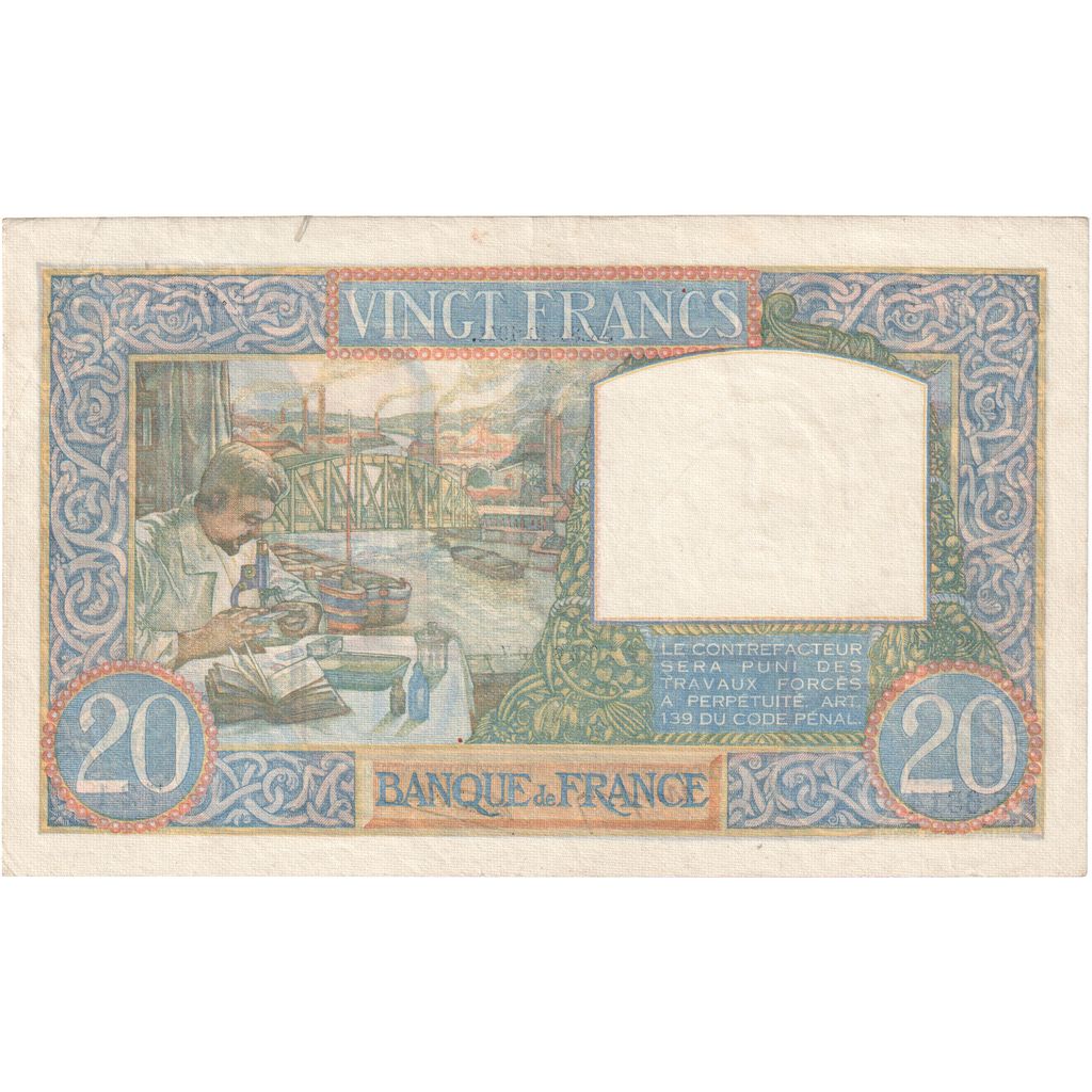 Francja, 20 Francs, Science et Travail, 1941-10-30, F.6514, UNC(63)