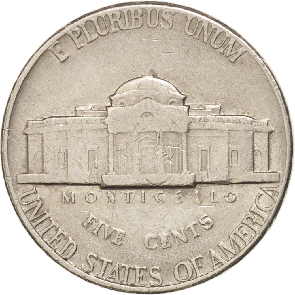 Coin, United States, Jefferson Nickel, 5 Cents, 1971, U.S. Mint, Denver