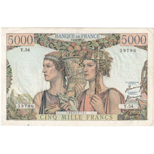 Francia, 5000 Francs, Terre et Mer, 1951-04-05, Y.54, BB