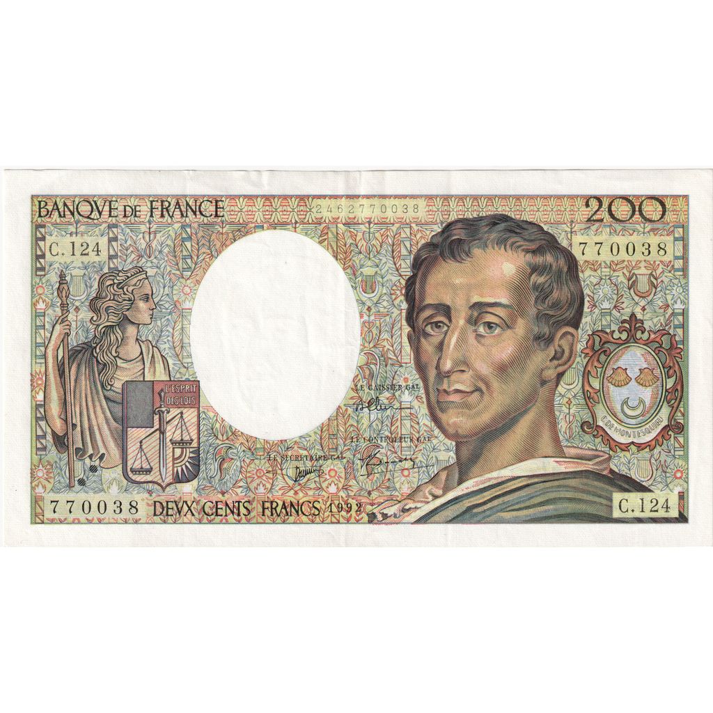 Frankrijk, 200 Francs, Montesquieu, 1992, C.124, SUP+