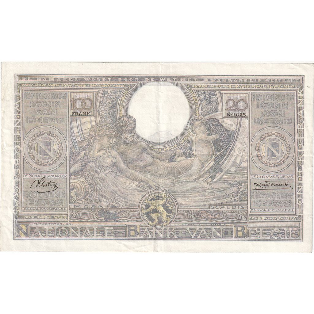Belgien, 100 Francs-20 Belgas, 1937-03-11, SS