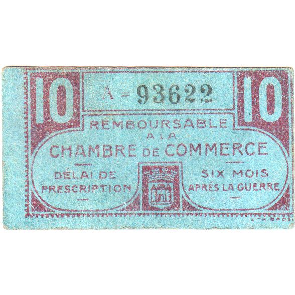 Francja, 10 Centimes, 1914-1925, A, AU(55-58)