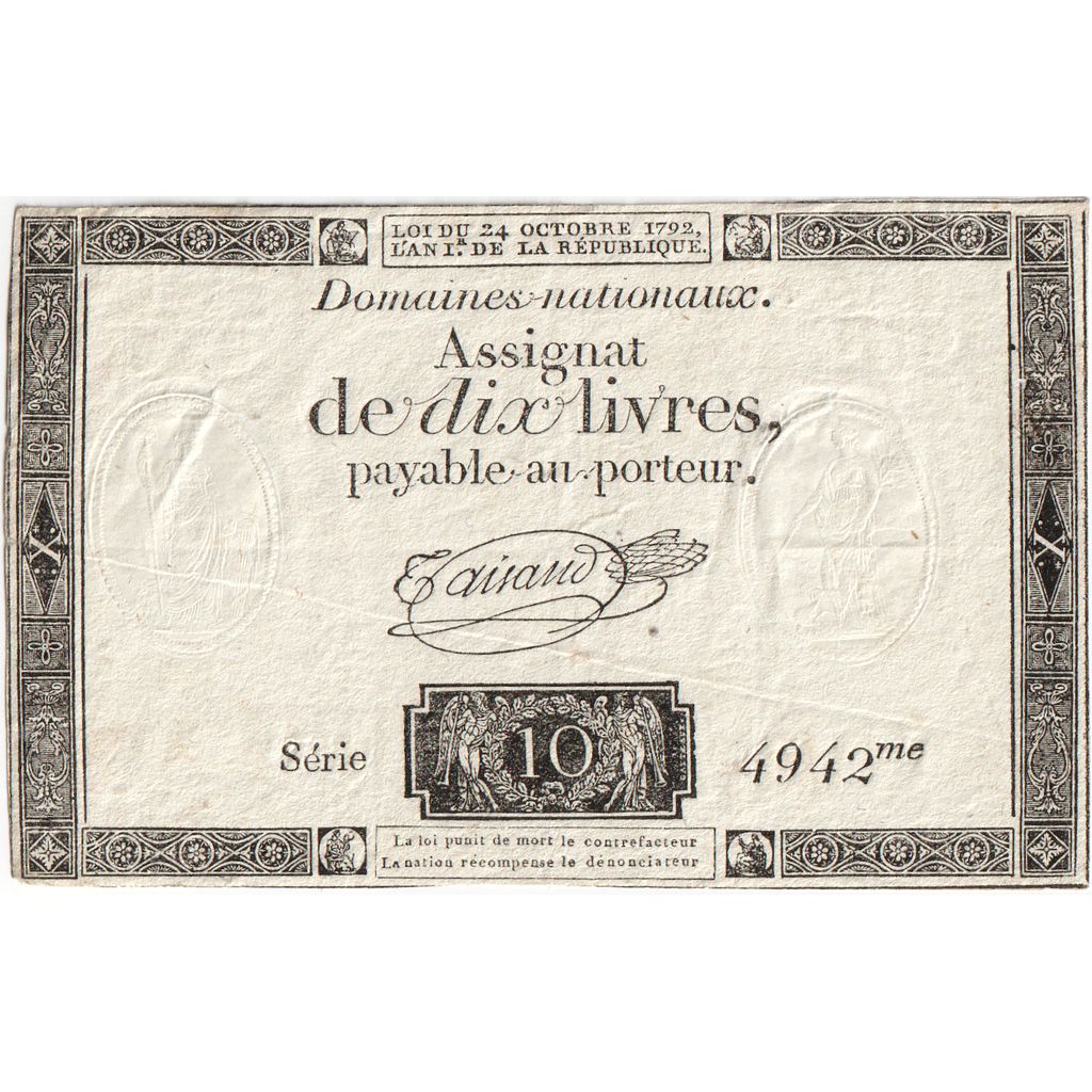 Frankreich, 10 Livres, 1792-10-24, 4942, SS+