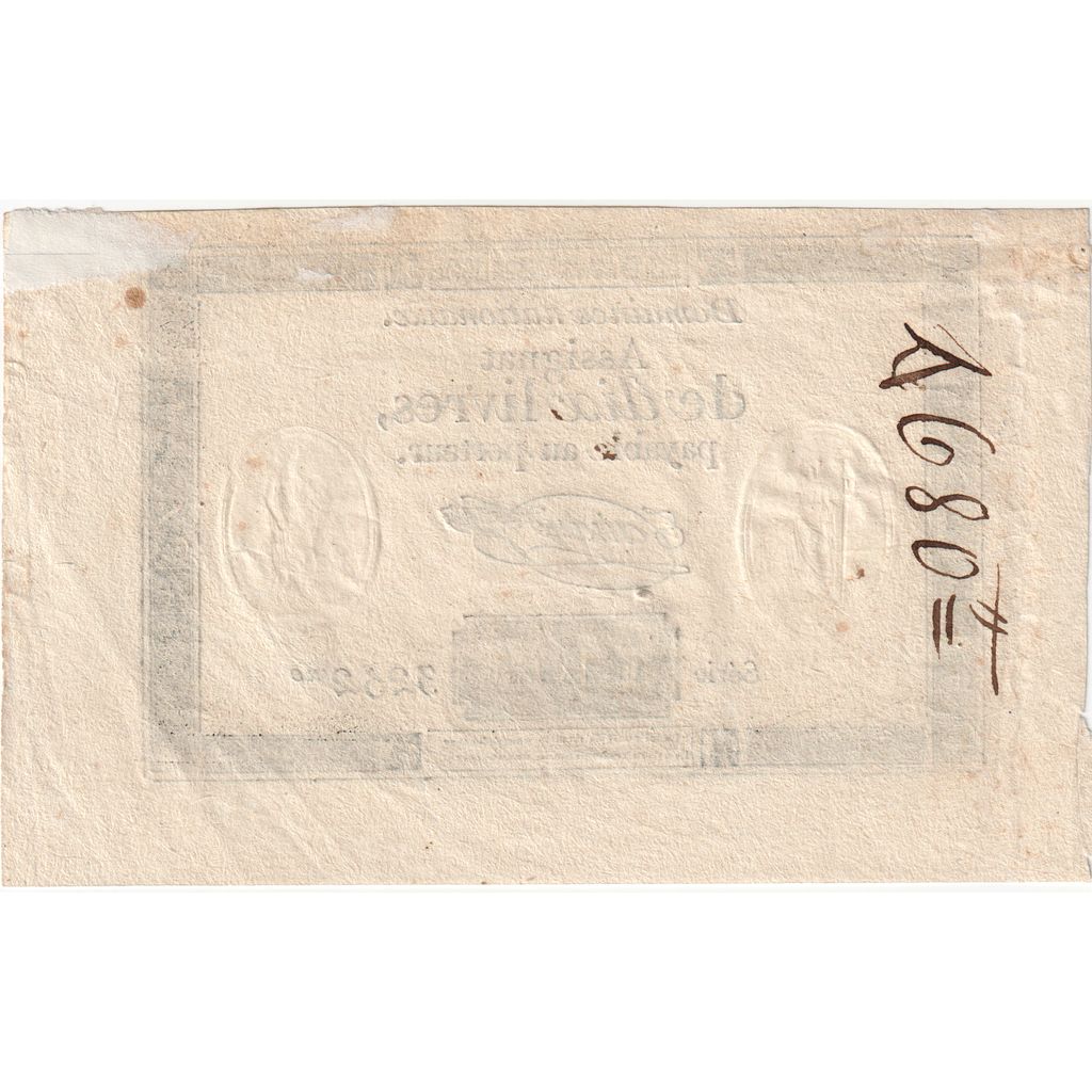 Frankrijk, 10 Livres, 1792-10-24, 3252, Wide margins, TTB+