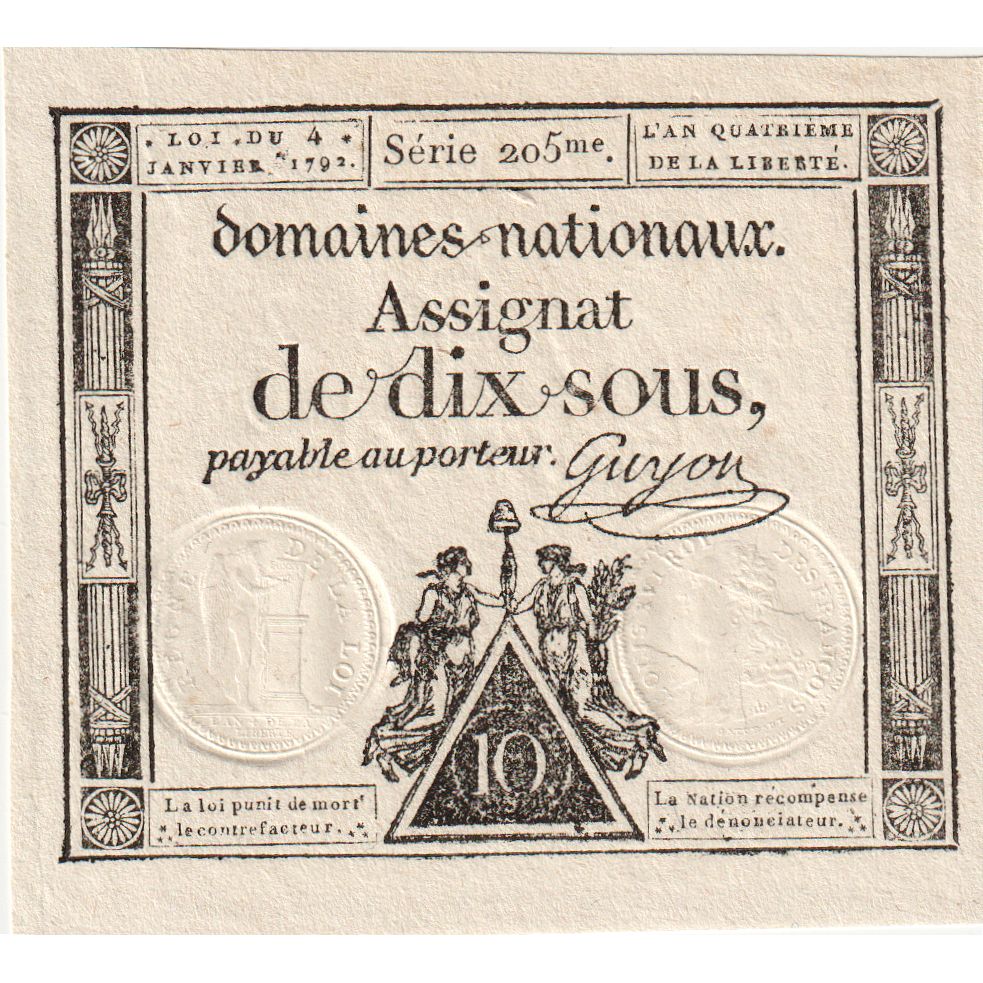 Frankreich, 10 Sous, 1792-01-04, 205, UNZ-