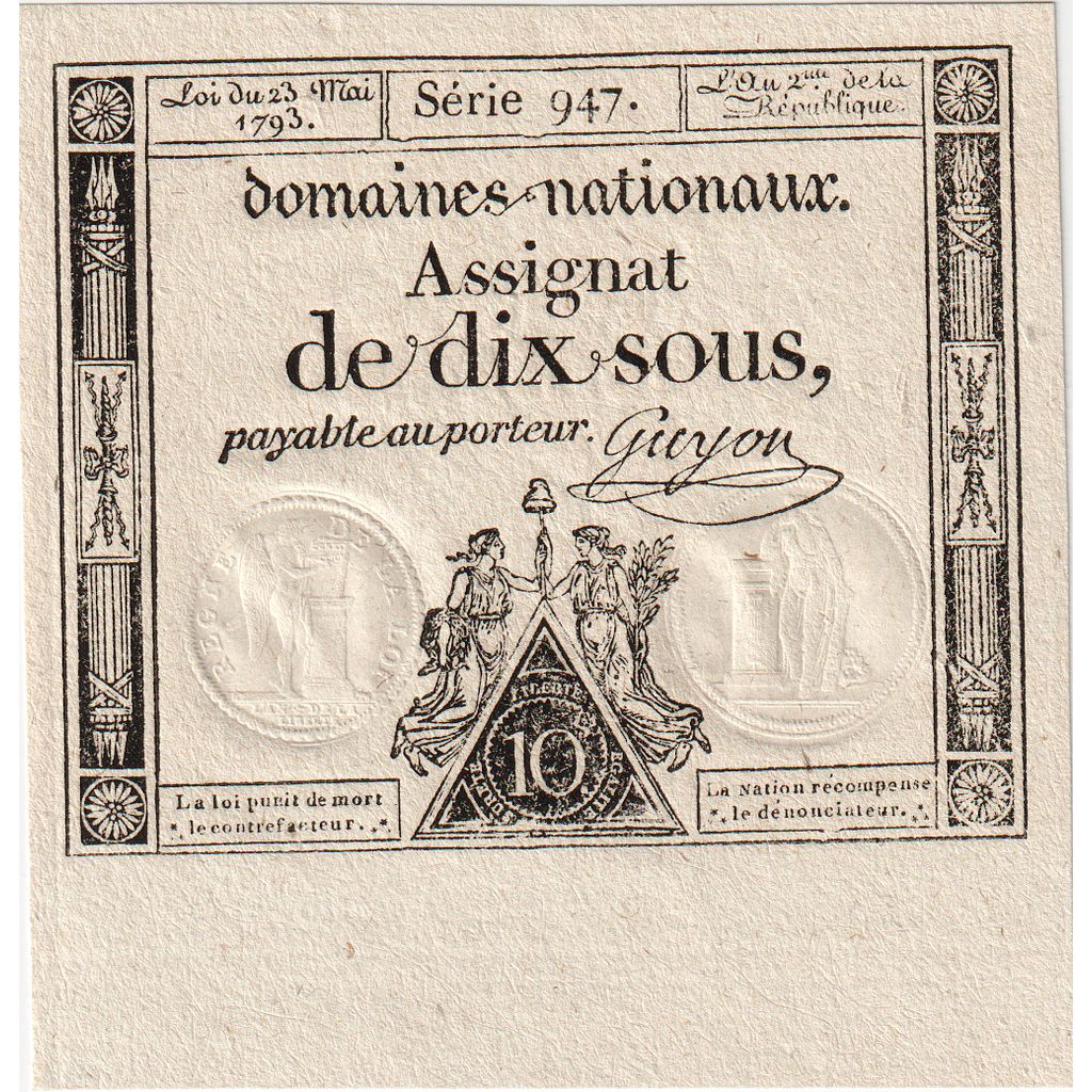 Frankreich, 10 Sous, 1793-05-23, 947, UNZ-