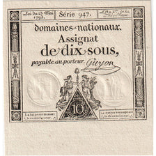 France, 10 Sous, 1793-05-23, 947, UNC(63)