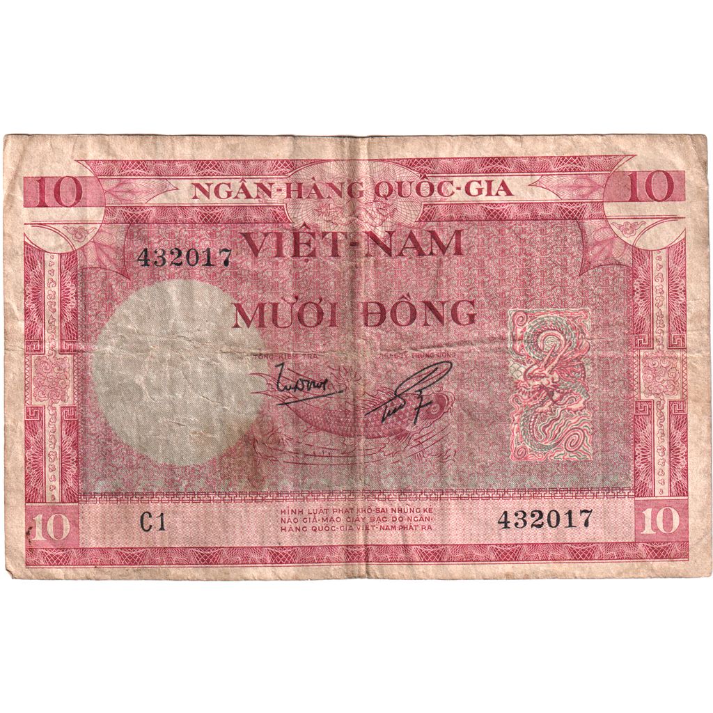 Sud Viêt Nam, 10 Dông, ND(1955), TB