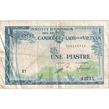 Lao, 1 Piastre, Undated (1954), EF(40-45)
