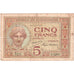 Madagascar, 5 Francs, ND(1937-1947), VF(20-25)